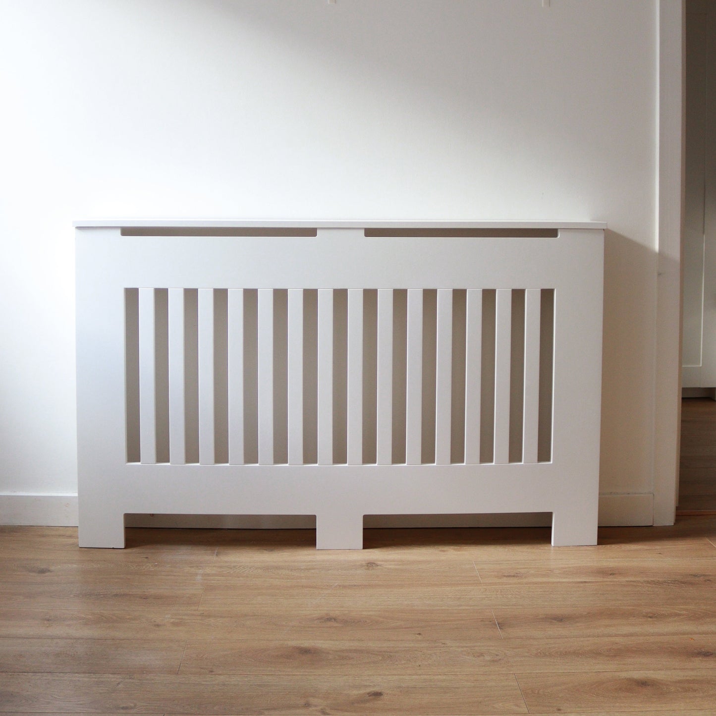 Custom Sized Radiator Cover: Wide Gap Vertical Slats - 96 cm by 15 cm by 78 cm