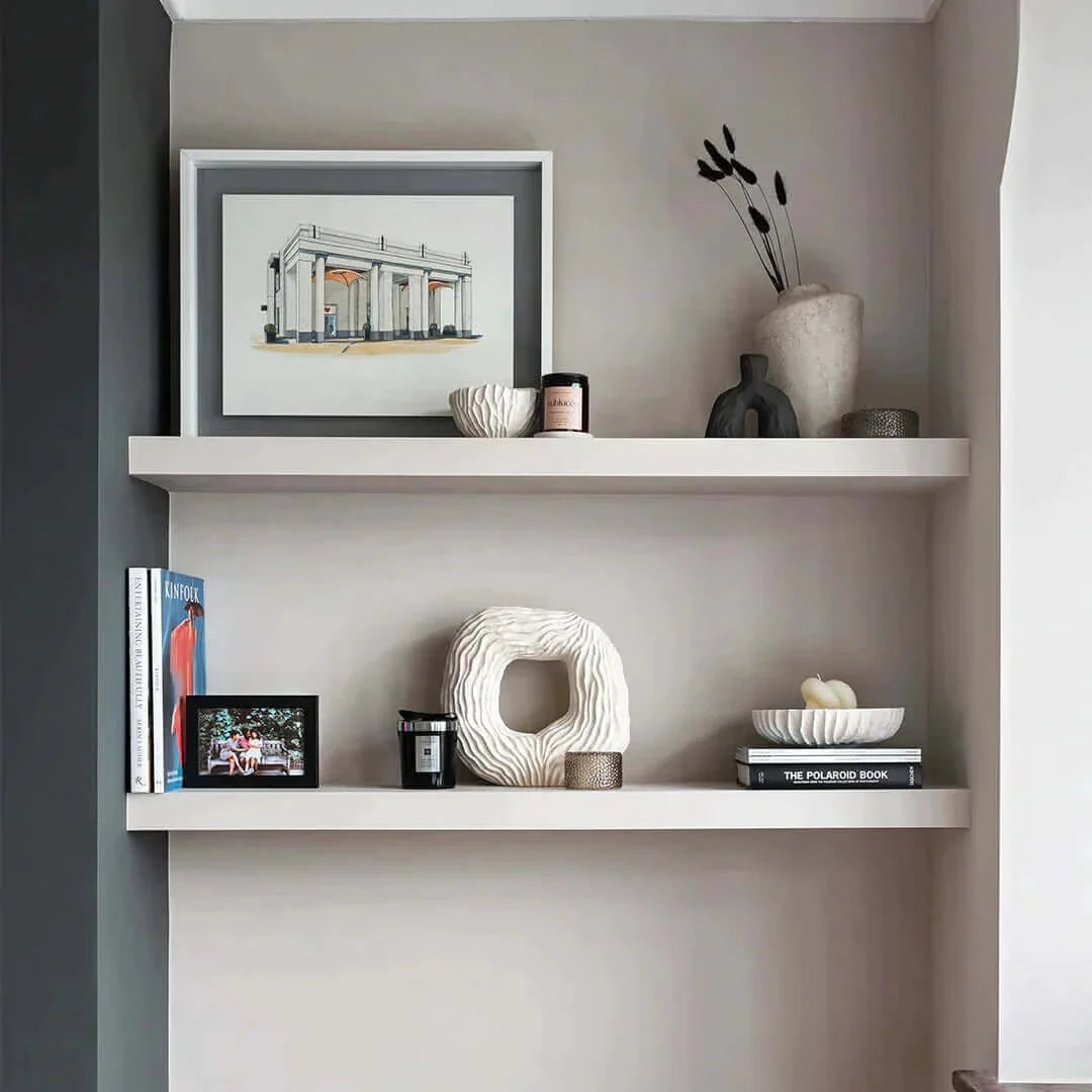 Paintable Alcove Floating Shelves - 156 cm by 18 cm