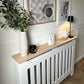 Custom Sized Radiator Cover: Wide Gap Vertical Slats - 120 cm by 15 cm by 74 cm