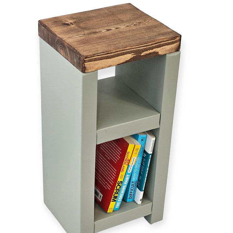 Wooden Bedside Table / Side Table - 35 cm by 22 cm by 90 cm