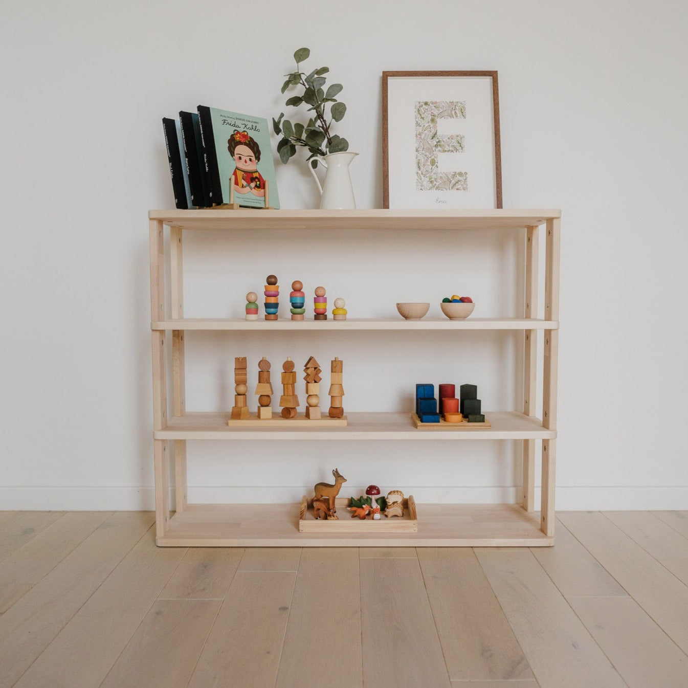 Create Your Own Montessori Storage Unit - Natural Wood Finish