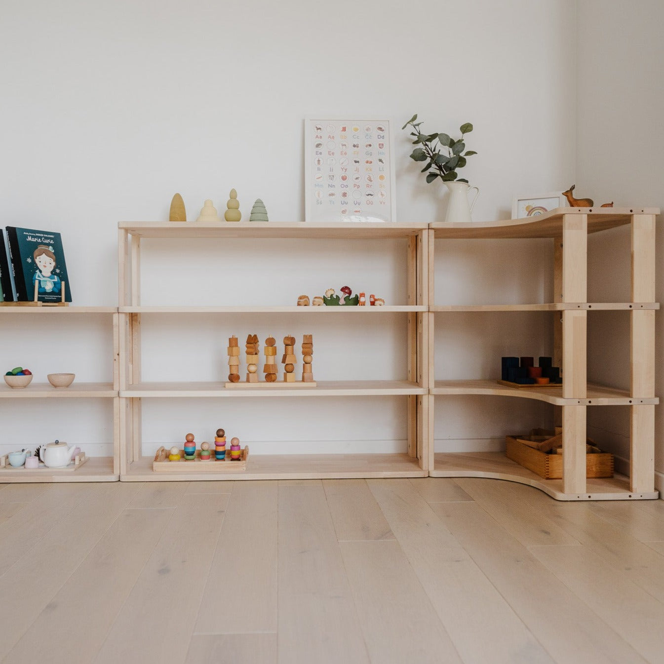 Create Your Own Montessori Storage Unit - Natural Wood Finish