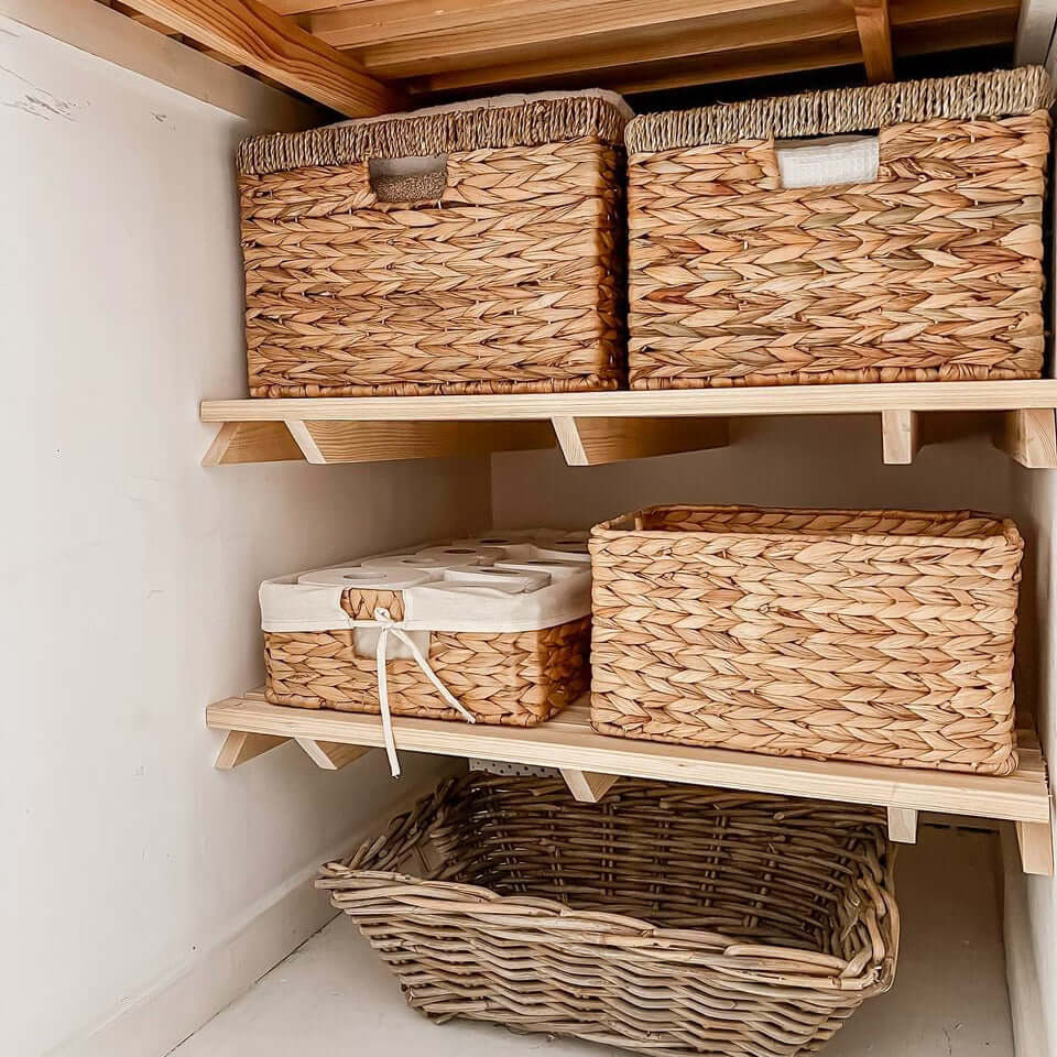 Airing Cupboard Wooden Slatted Shelves - 107.7 cm by 45 cm