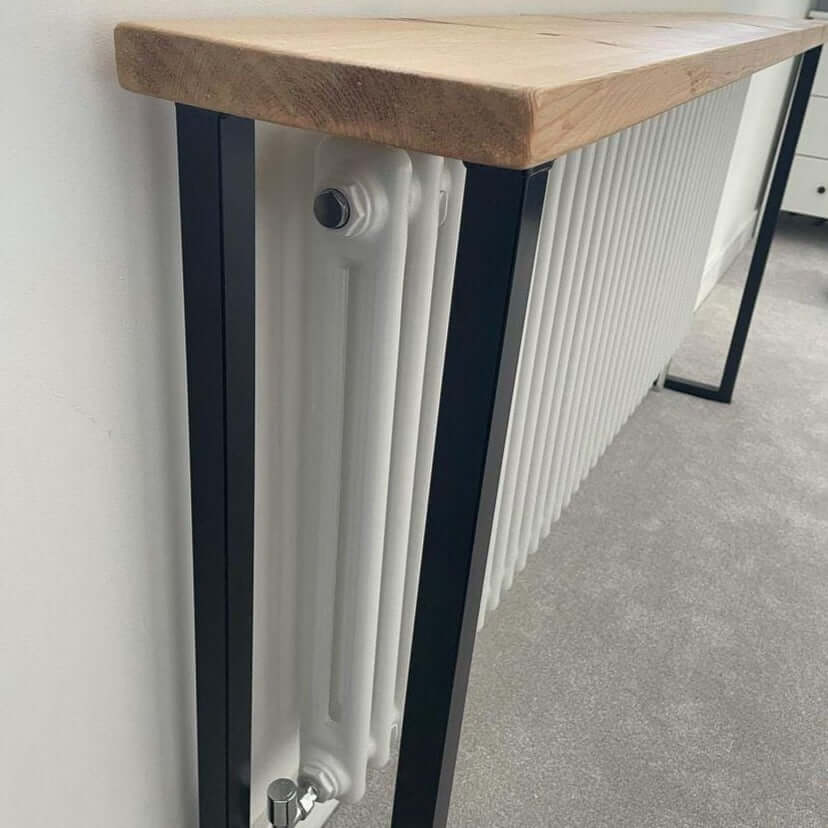 Rustic Radiator Cover with Box Legs - 100 cm by 20 cm