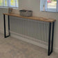 Rustic Radiator Cover with Box Legs - 90 cm by 15 cm