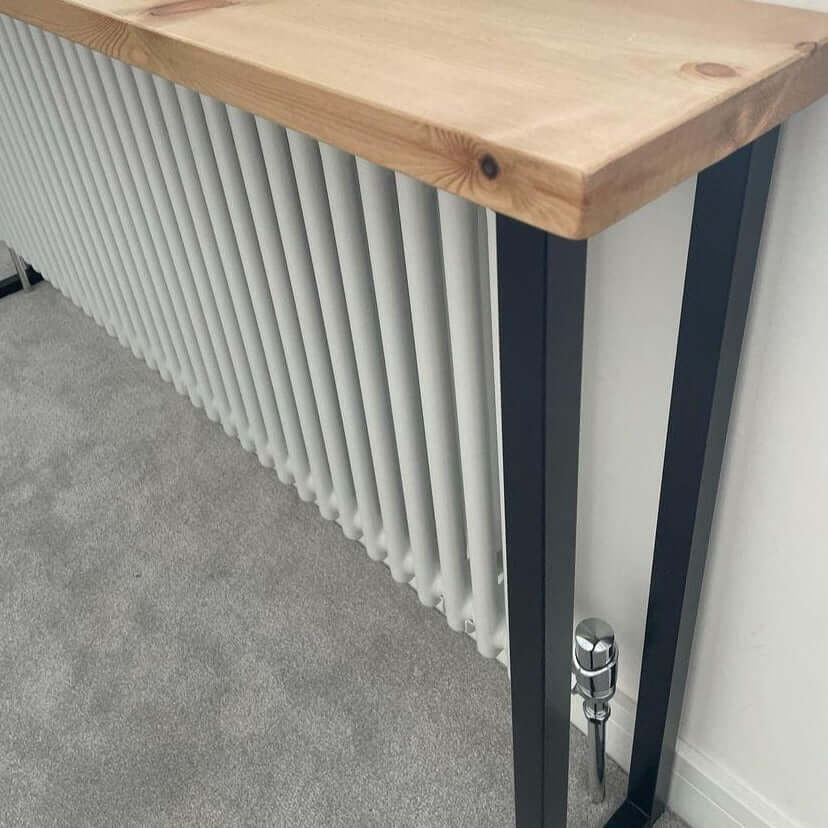 Rustic Radiator Cover with Box Legs - 120 cm by 15 cm