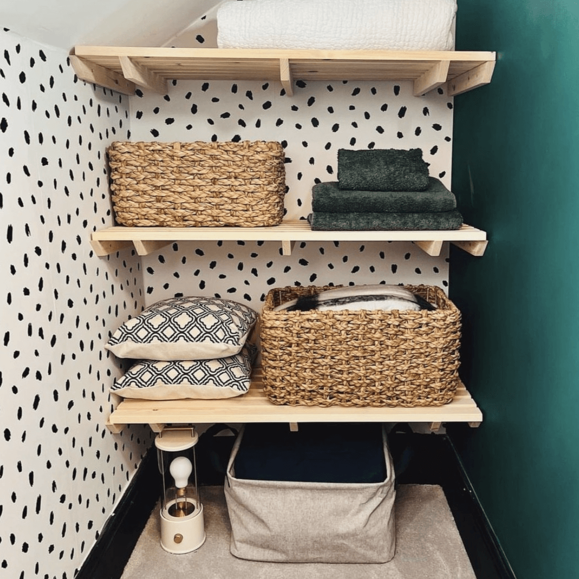 Airing Cupboard Wooden Slatted Shelves - 116 cm by 50 cm