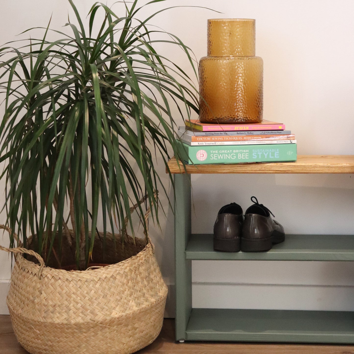 Wooden Shoe Storage Bench Narrow - 115 cm by 22 cm by 45 cm