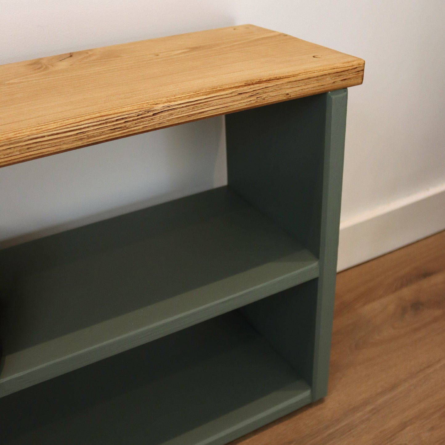 Wooden Shoe Storage Bench Narrow - 117 cm by 22 cm by 50 cm