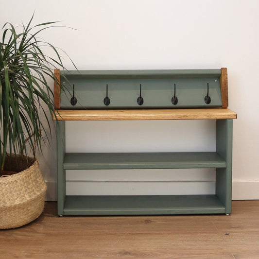 Coat Hook and Shoe Rack Storage Narrow - 75 cm by 22 cm by 50 cm