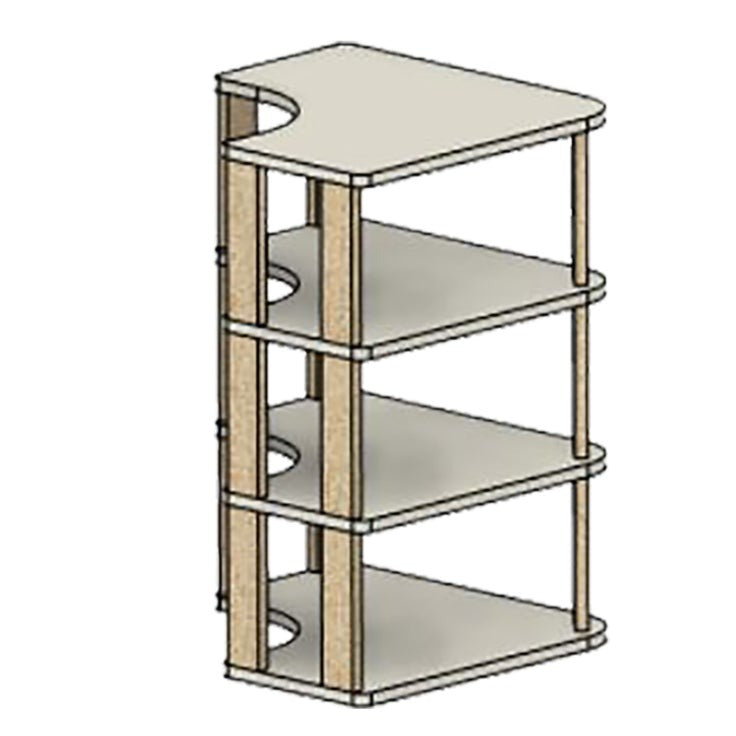 Corner Shelves: Four Shelves