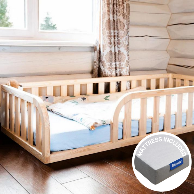 Toddler Floor Bed and Mattress Bundle