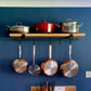 Rustic Scaffold Shelves with Utensil Rack - 115 cm by 15 cm