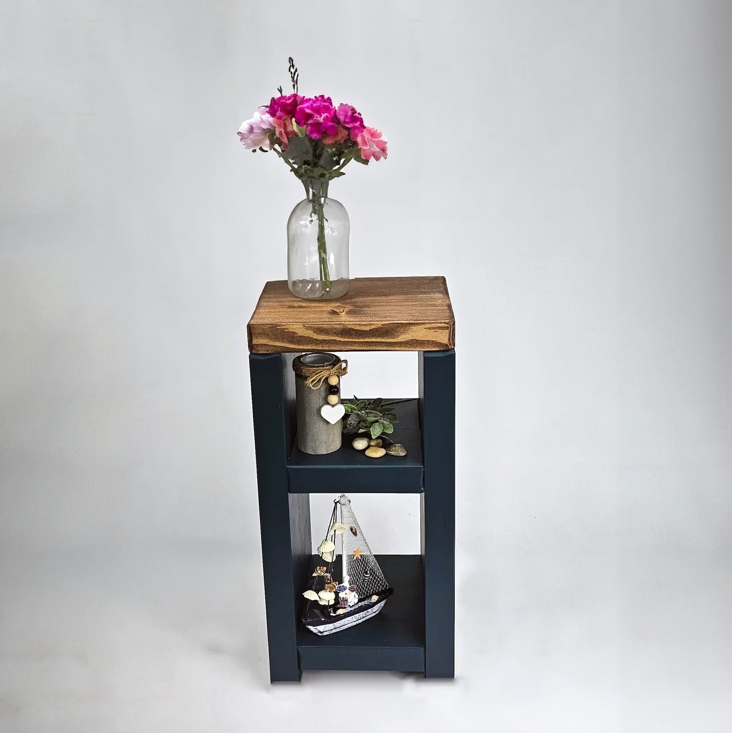 Wooden Bedside Table / Side Table - 35 cm by 22 cm by 90 cm