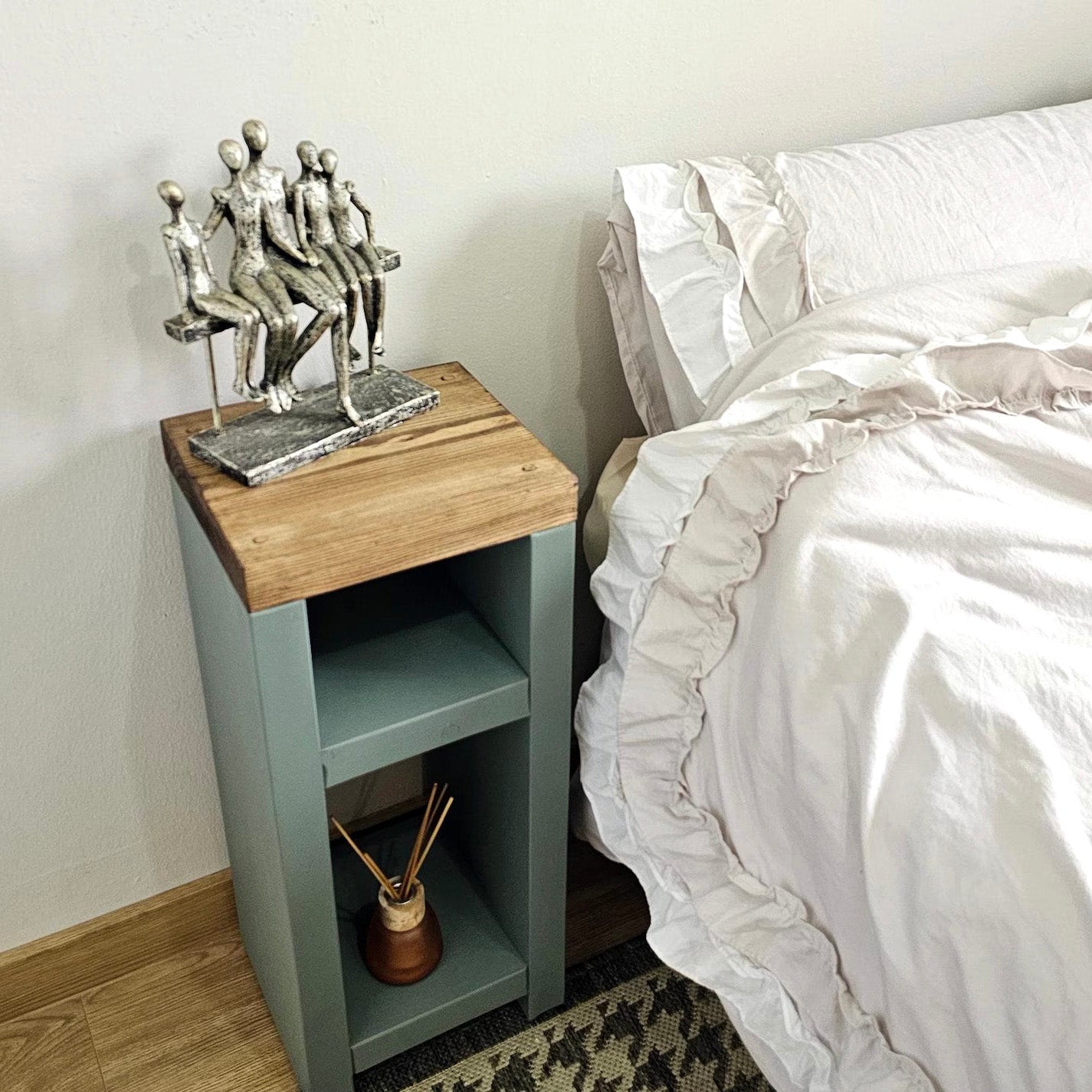 Wooden Bedside Table / Side Table - 25 cm by 22 cm by 55 cm