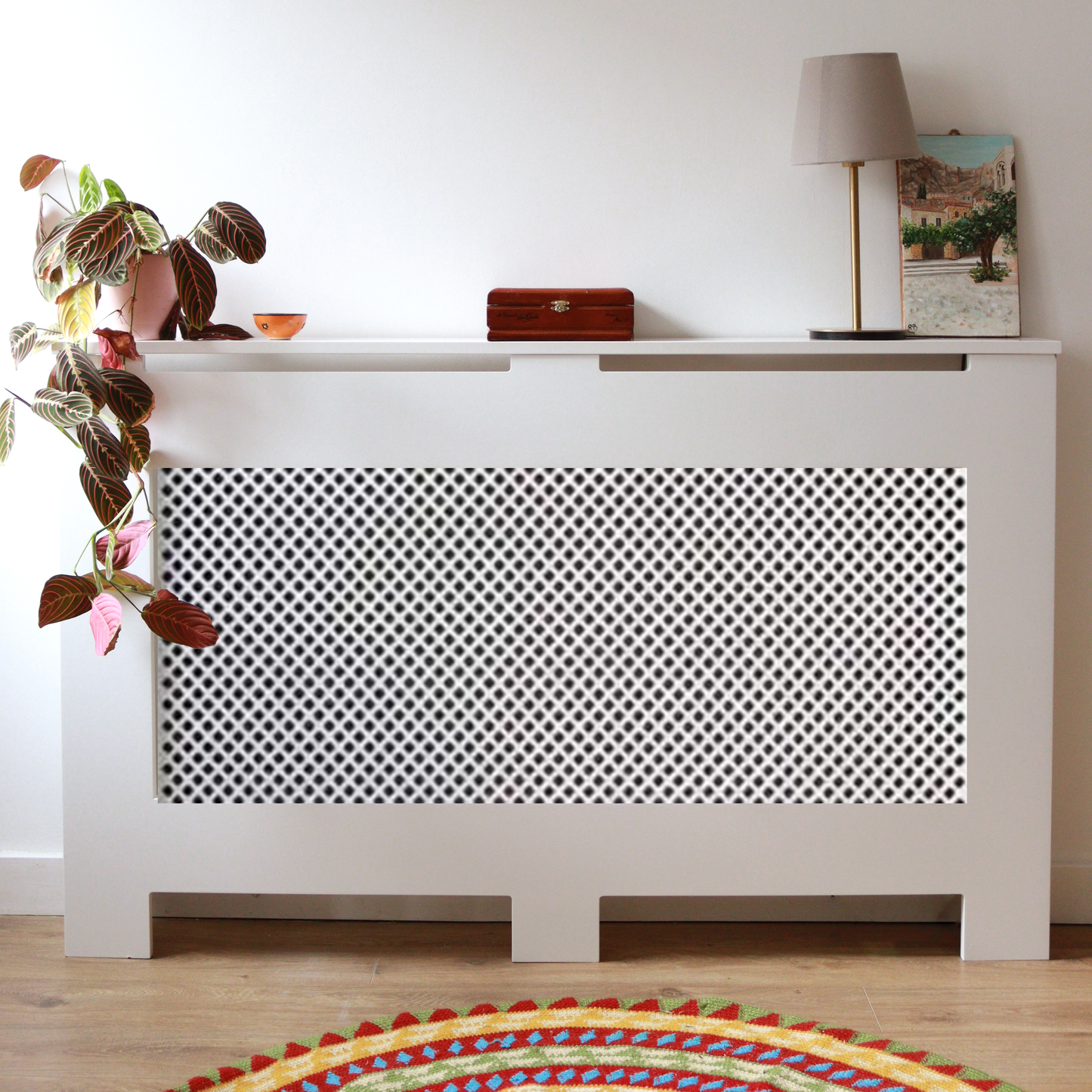 Custom Sized Radiator Cover: Diamond Front - 100 cm by 15 cm by 100 cm