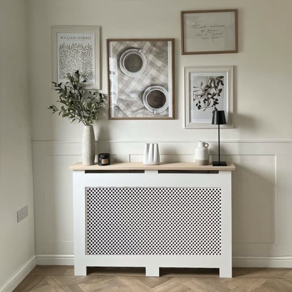 Custom Sized Radiator Cover: Diamond Front - 100 cm by 15 cm by 96 cm