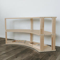 Montessori Kids Arc: Three Natural Shelves