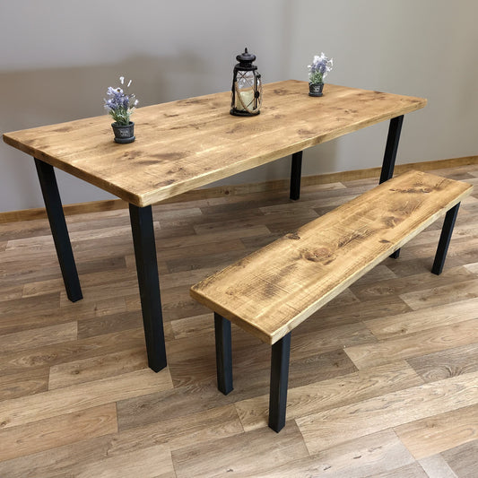 Custom Industrial Style Dining Table