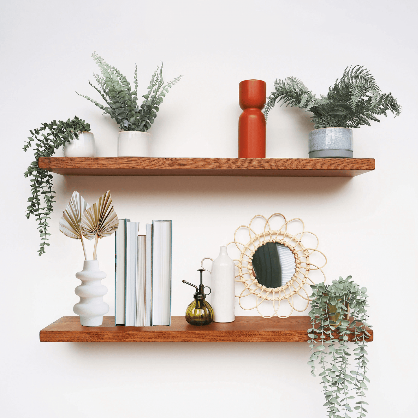 Solid Wood Floating Shelves 69 cm by 14 cm